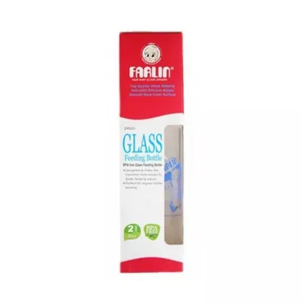 Farlin Glass Feeding Bottle L (3 Months+) 240 cc