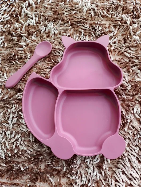 Silicon Cat Plate with spoon(High Quality)
