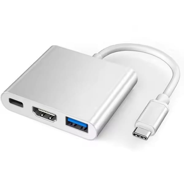 3-in-1 USB-C Hub with 4K HDMI, USB 3.0, Type-C Adapter – 5Gbps Data Transfer, Metal Case | Price in BD