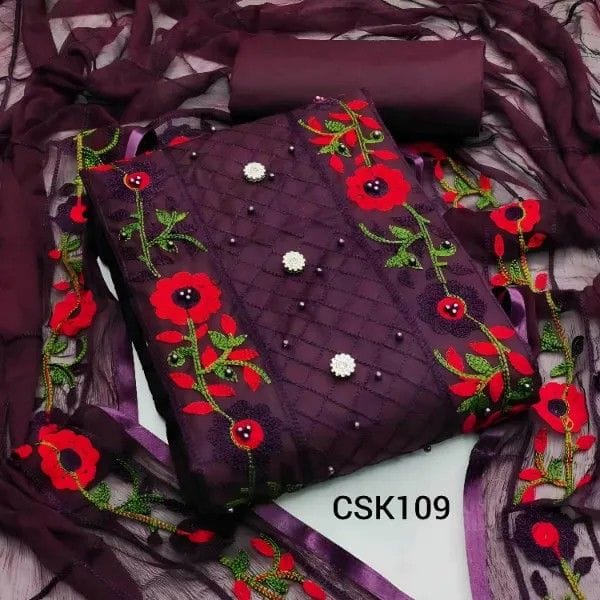 VIP Ari & Stone Worked Cotton Kameez Set CSK109