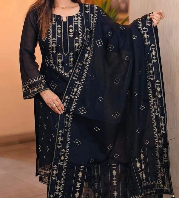 Block Printed Kameez Set ( COT506 )