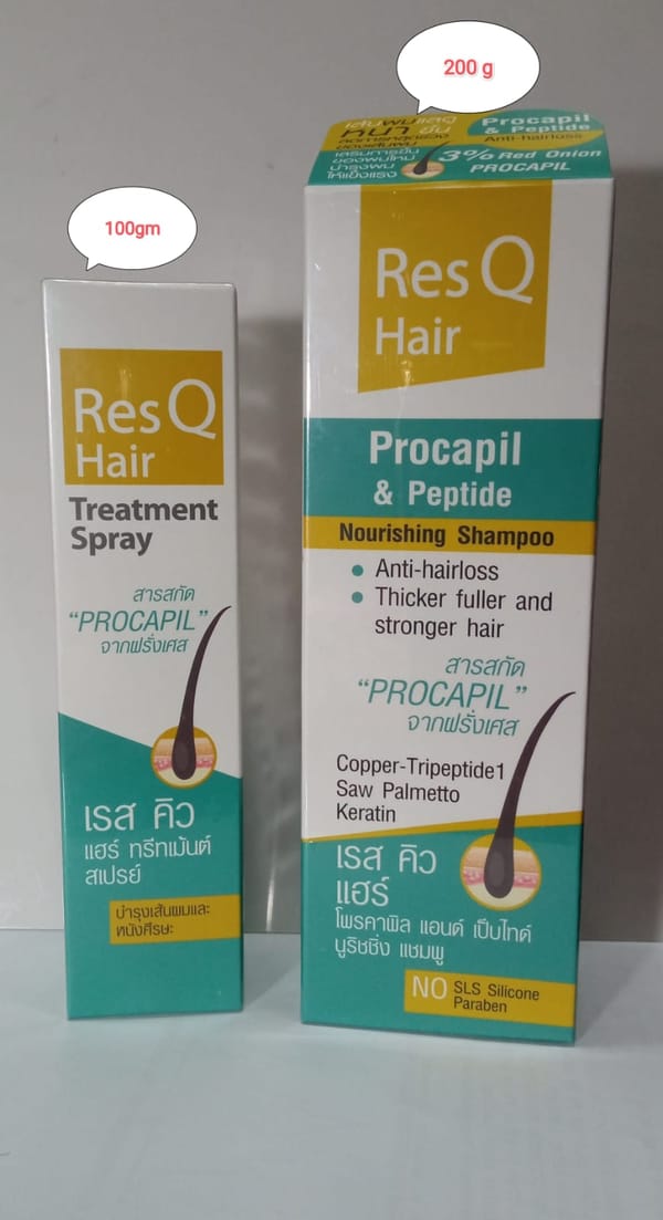 Res Q Hair Treatment ( Combo Pack), DHT Blocker Shampoo and Hair Tonic