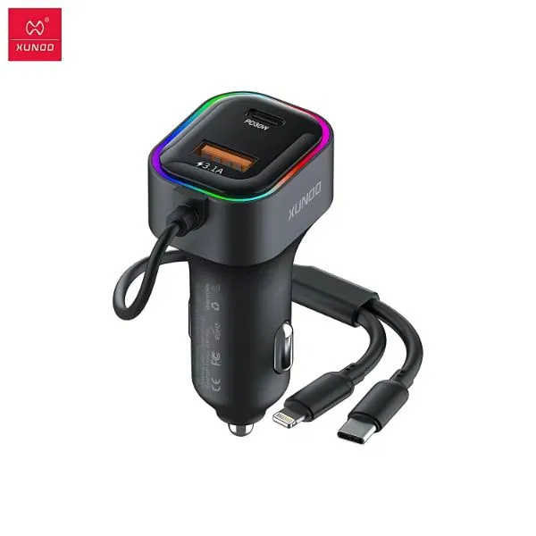 XUNDD XDCC‑007 230W 3‑Port Fast Car Charger