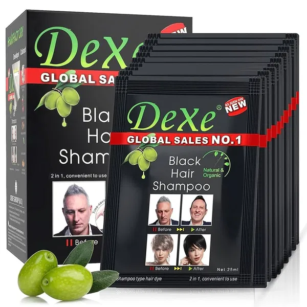 Dexe Black Hair Shampoo 250ml (10 Pack) – Instant Black Hair Color