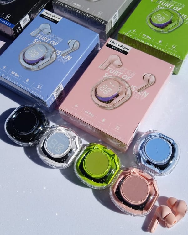 Ultrapods Pro True Wireless Earbuds with Display Transparent Design