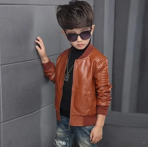 Kids Stylish Winter Leather Jacket (2 to 7 years) for yours ANGEL