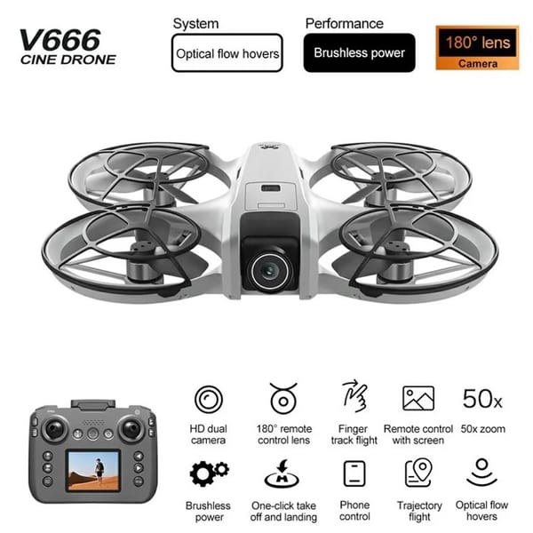 V666 4K Camera Brushless Motor Drone 2025