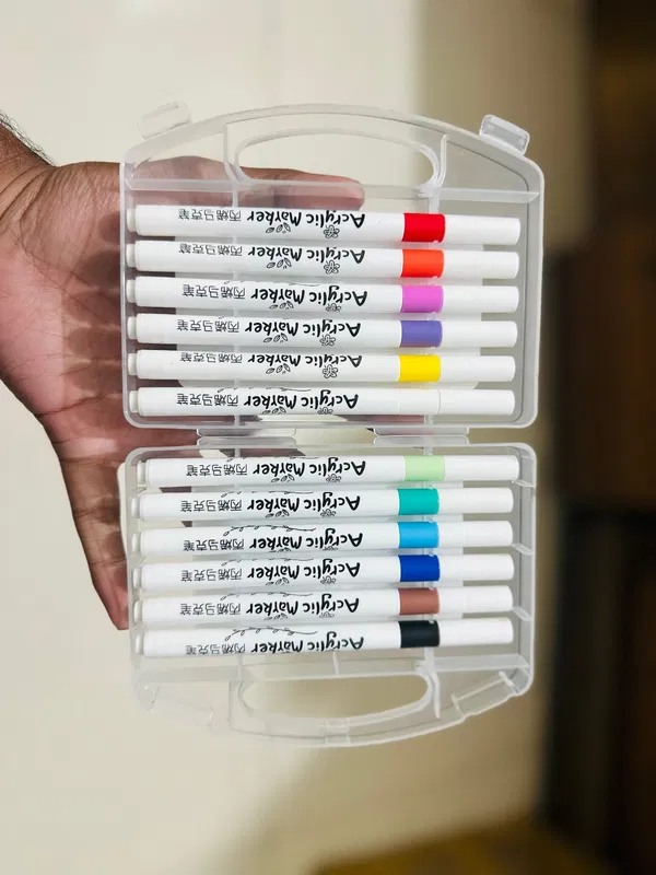 Acrylic Brush Pen - 12 Colors