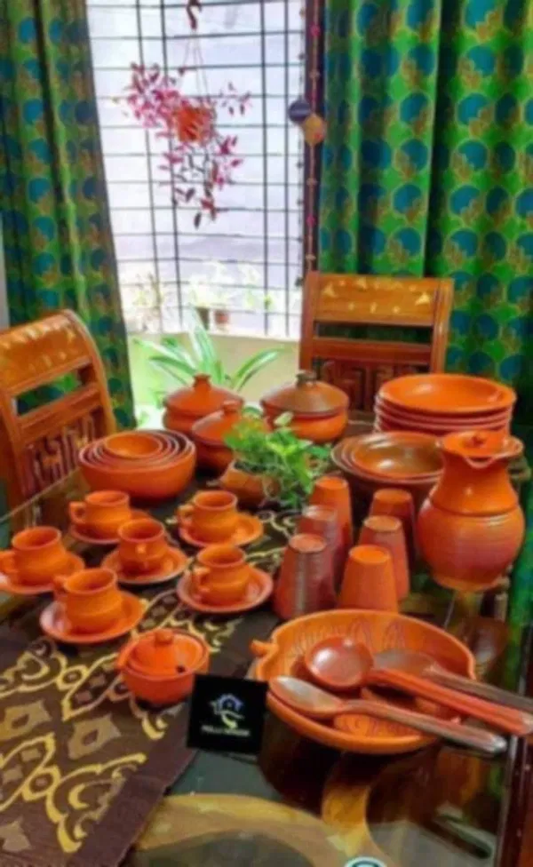 মাটির তৈরী ডিনার সেট ৫৩ পিস