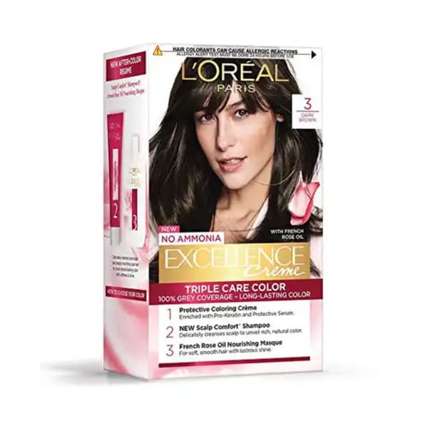 L’Oreal Excellence Creme 3 Dark Brown Permanent Hair Dye