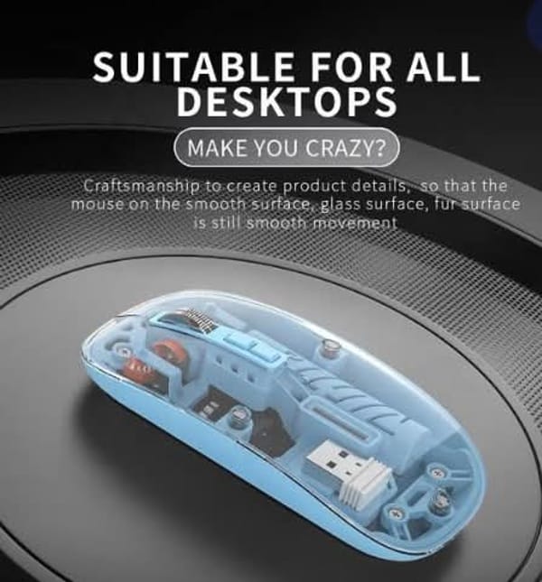 🖱️✨ Transparent Wireless Mouse – Modern, Stylish & Powerful! ✨🖱️