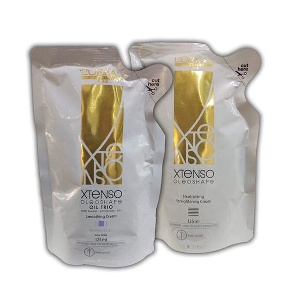 L’Oréal Paris Professional Xtenso Oil Trio ( Resistant Hair) Straightening Cream 125ml + Neutralizing Straightning Cream 125ml