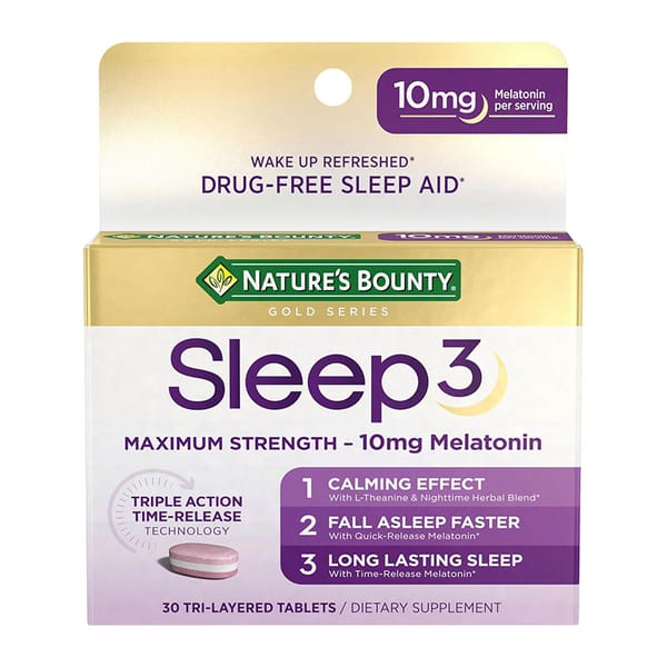 Nature’s Bounty Sleep3 Tri-Layer Melatonin 10mg