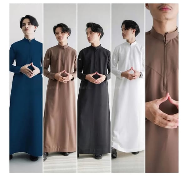 Indonesian Type Premium Jubbah for Men | Imported Fabric | 5 Colors | M–2XL | Best Islamic Wear Bangladesh