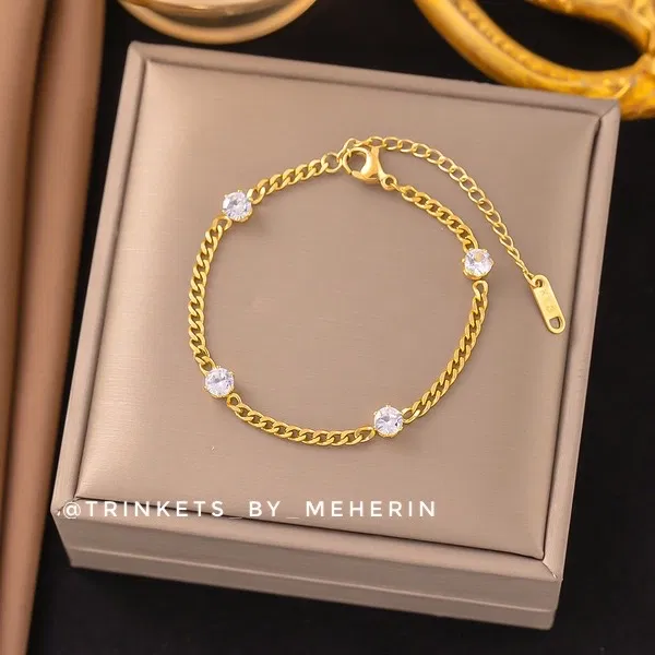 Stone bracelet stainless