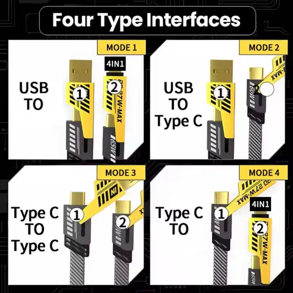 Multi Cable 4 in 1 metal