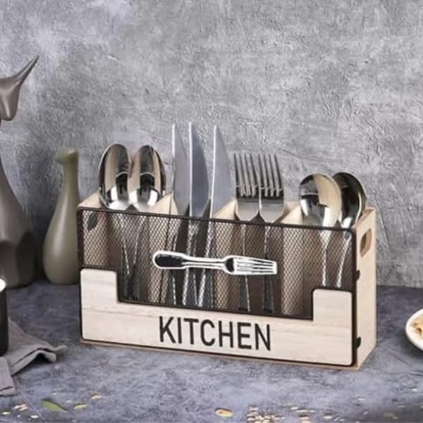 Wooden Cutlery Storage Box