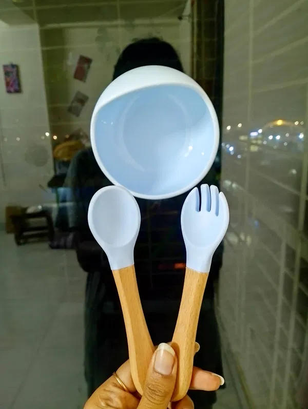 Silicone Bati with Spoon Set