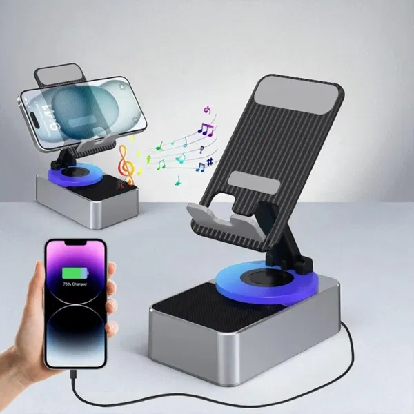 WYS-2301BT 3-in-1 Bluetooth Speaker with Phone Stand & Power Bank