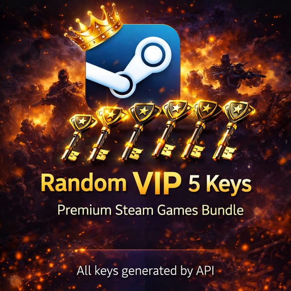 Random VIP 5 Keys - Premium Steam Games Bundle