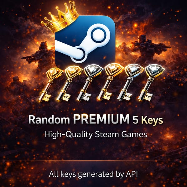 Random PREMIUM 5 Keys - High-Quality Steam Games