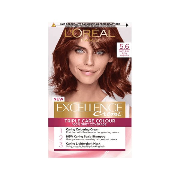 Loreal Excellence Creme Hair Color 5.6 Natural Rich Auburn Red