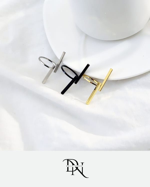 uxury Tail Design Ring – Trendy Silver & Golden Plated Finger Ring