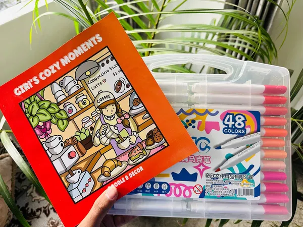 48 Acrylic Brush Pen + One Book (Combo)