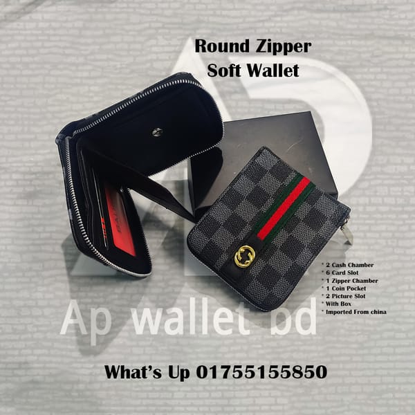 Round Zipper Louise Vuitton Daba Design Wallet With Box
