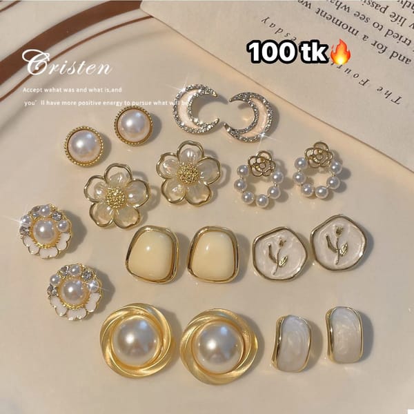 White Ear Ring-NS4411