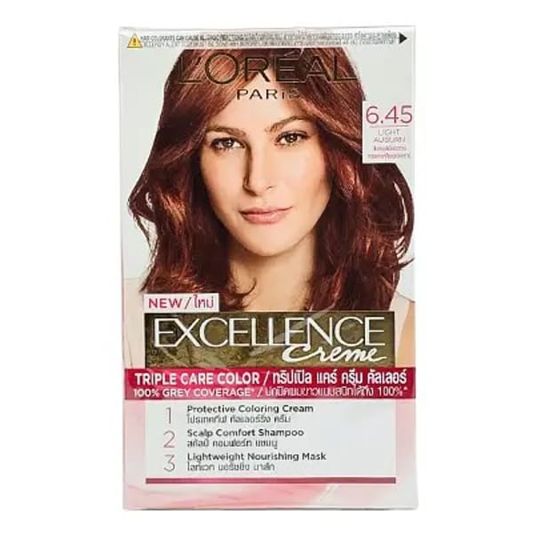 Loreal Excellence Crème Hair Color 6.45 Light Auburn