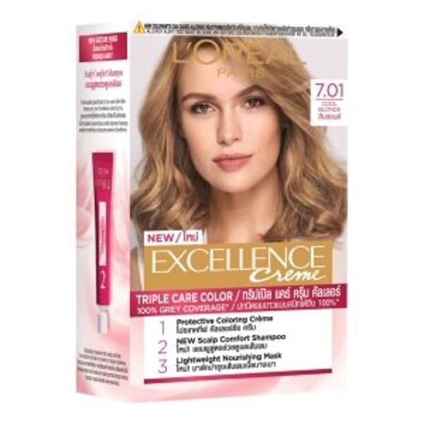 L'OREAL Excellence Crème Permanent Hair Color 7.01 Cool Blonde
