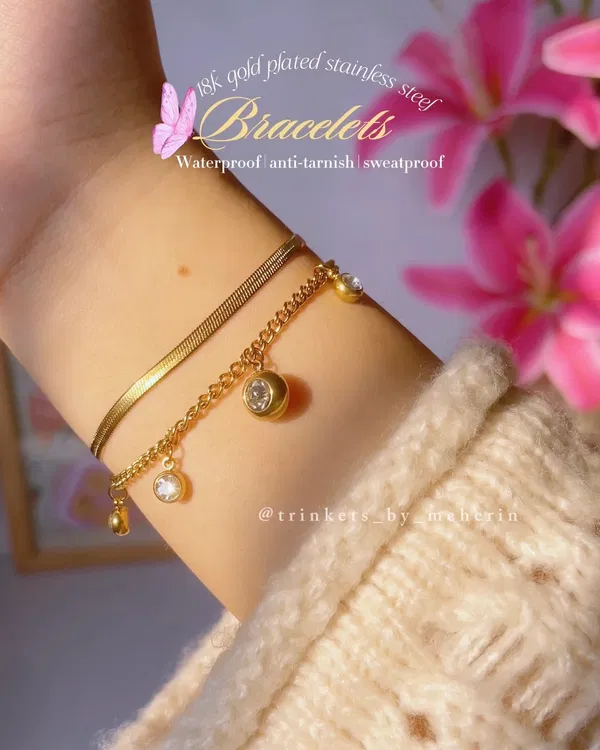 Dual layer stone bracelet TB15