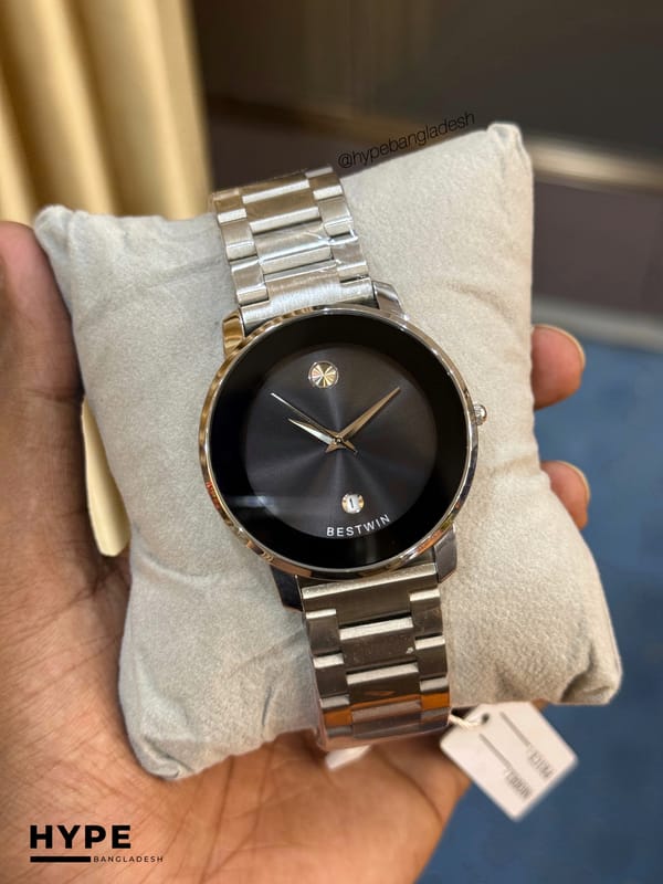 Bestwin BW163 Stainless Steel Watch (Silver-Black)