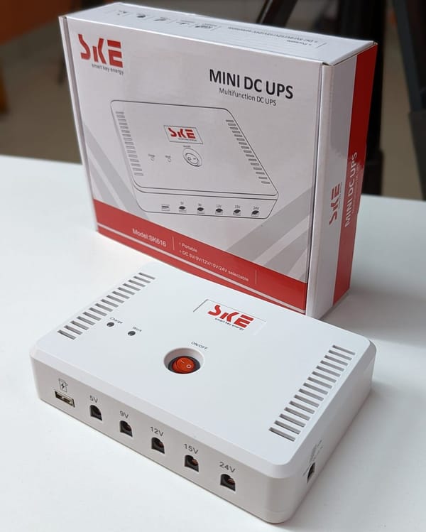 SKE SK616 Mini UPS For Wifi Router + ONU + IP Cam/CC Cam ( 13,200mAh )
