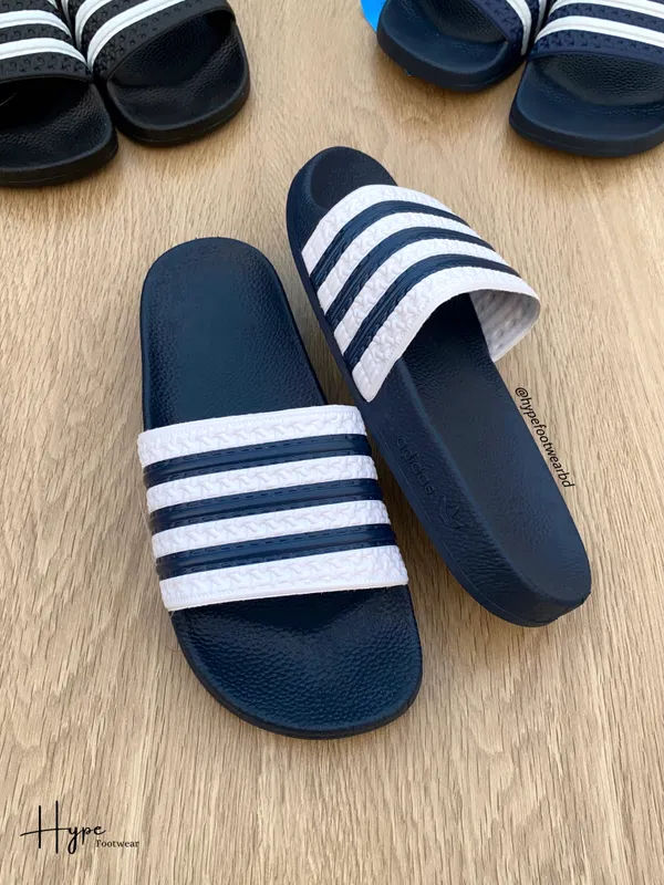 Adidas Adilette Slide (White-Blue)
