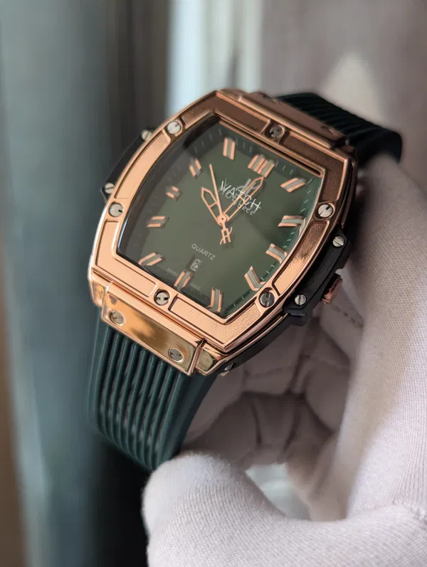 Hublot Square Green Quartz Watch