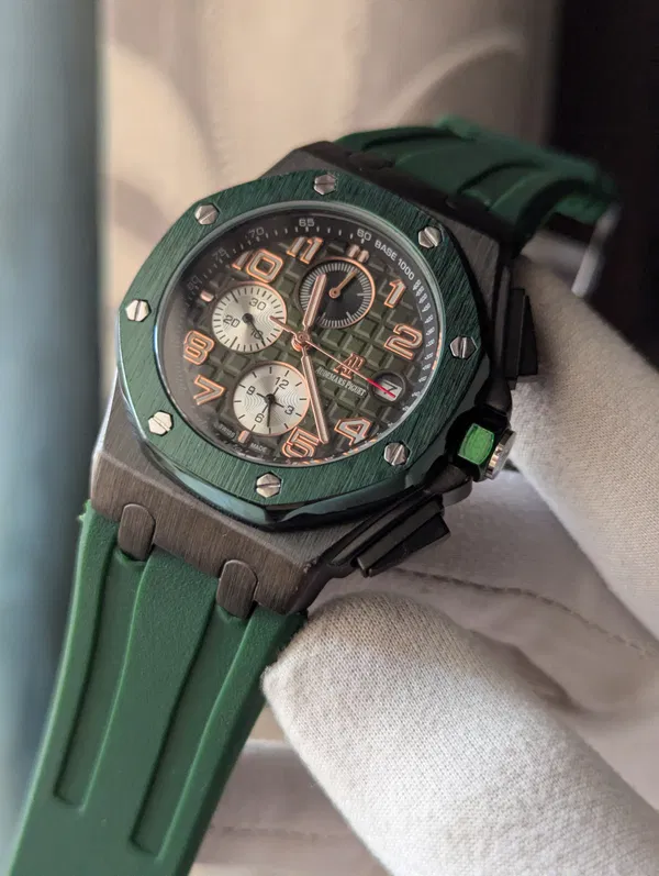AP Chronograph Watch Green Face