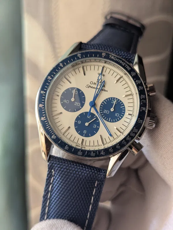 Omega Chronograph Watch White Face