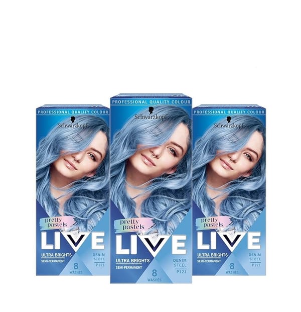 Schwarzkopf Live Pretty Pastels Hair Colour Denim Steel P121