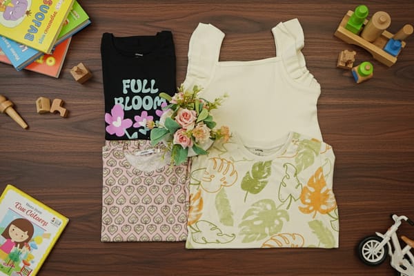 Girls T-shirt (৪ পিচ কম্বো) Code: MS-19