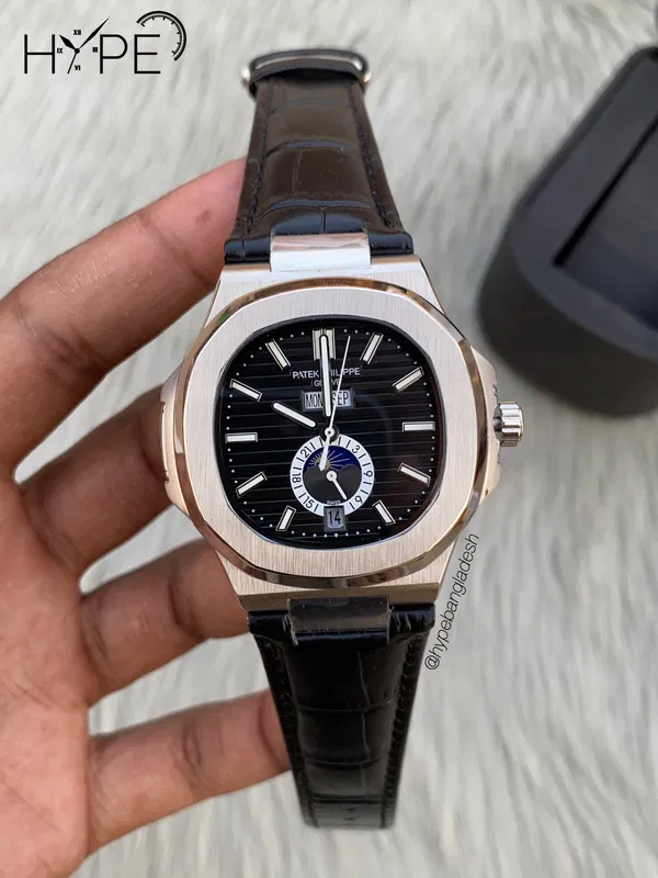 Patek nautilus AAA automatic leather belt