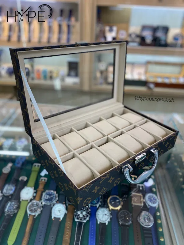 Leather watch organizer box (LV)