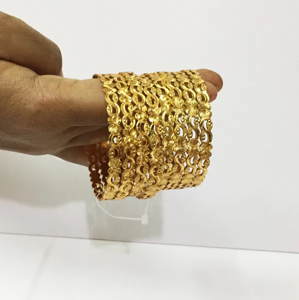 New Gold Plated Bangles for Stylish Women & girls-2 Piece