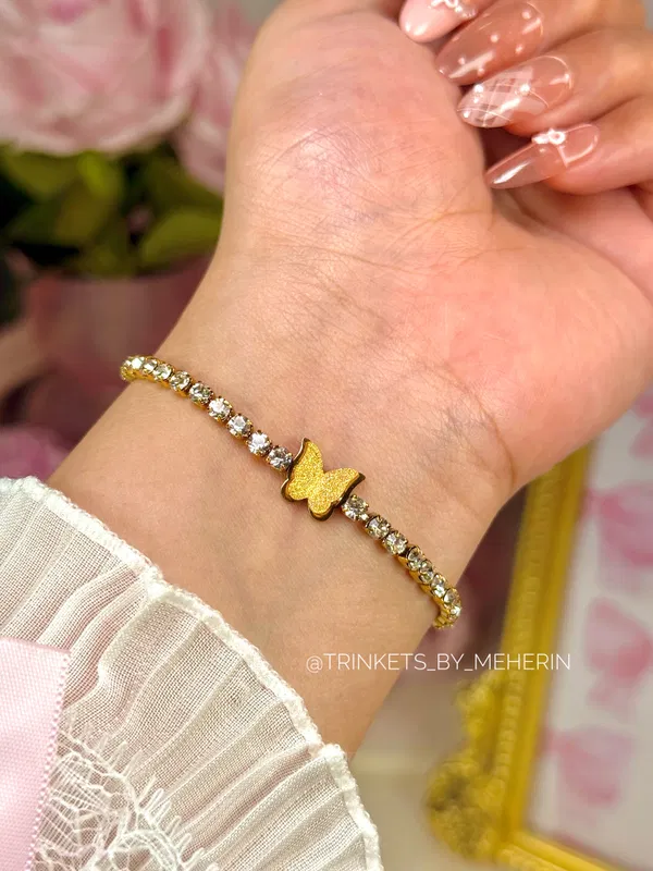 Zircon stone butterfly bracelet