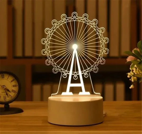 GearUP Acrylic Multicolor Night Lamp (Ferris Wheel)
