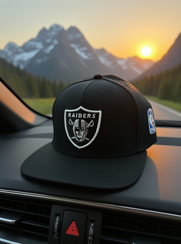Premium Raiders Cap – Midnight Onyx / Arctic Navy / Urban Smoke | Embroidered Shield Logo | Unisex Sports Hat By Brandz X