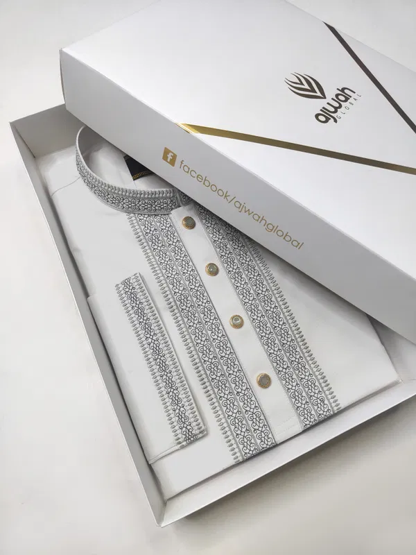 White Emperor premium embroidery Panjabi