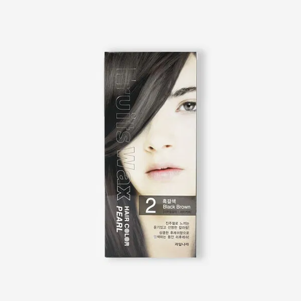 Welcos Fruits Wax Hair Color Pearl (2 Black Brown) - 120gm