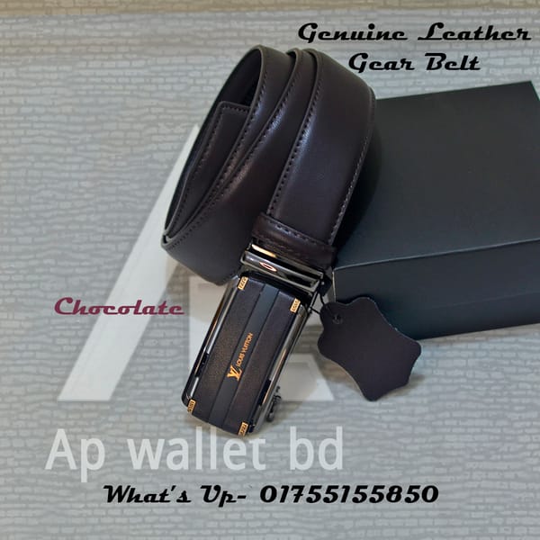 Louis Vuitton Genuine Leather Premium Auto Gear Belt With Box